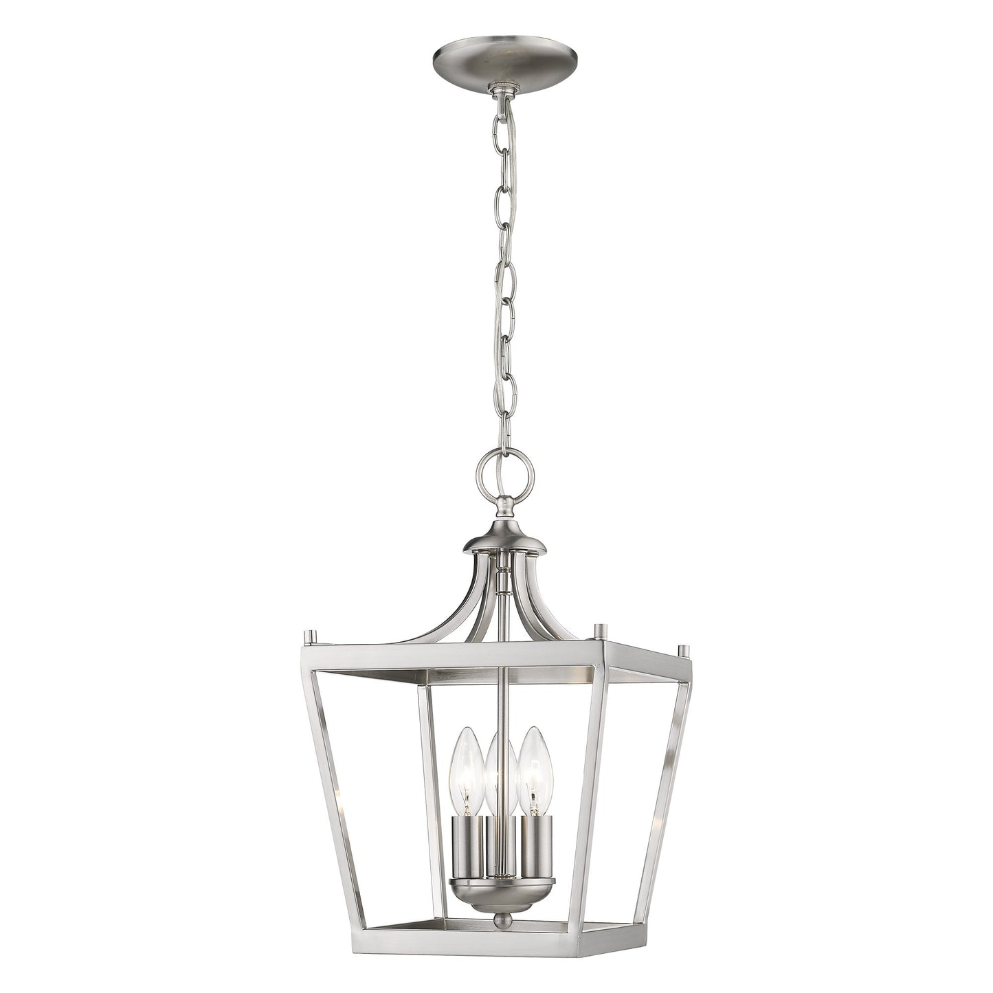 Vintage Silver Tapered Hanging Light