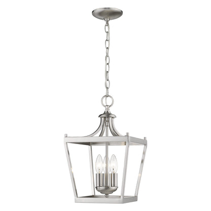 Vintage Silver Tapered Hanging Light