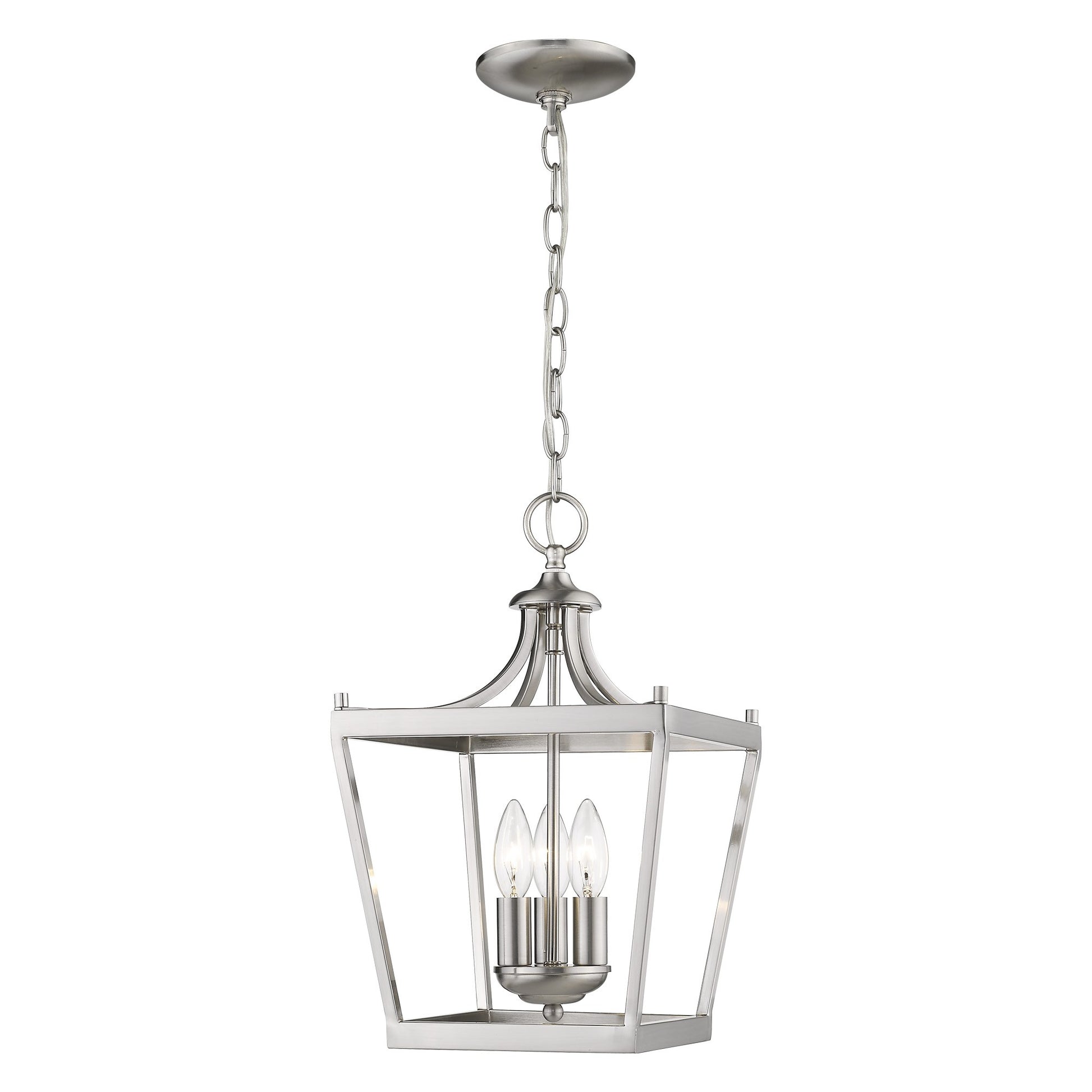 Vintage Silver Tapered Hanging Light