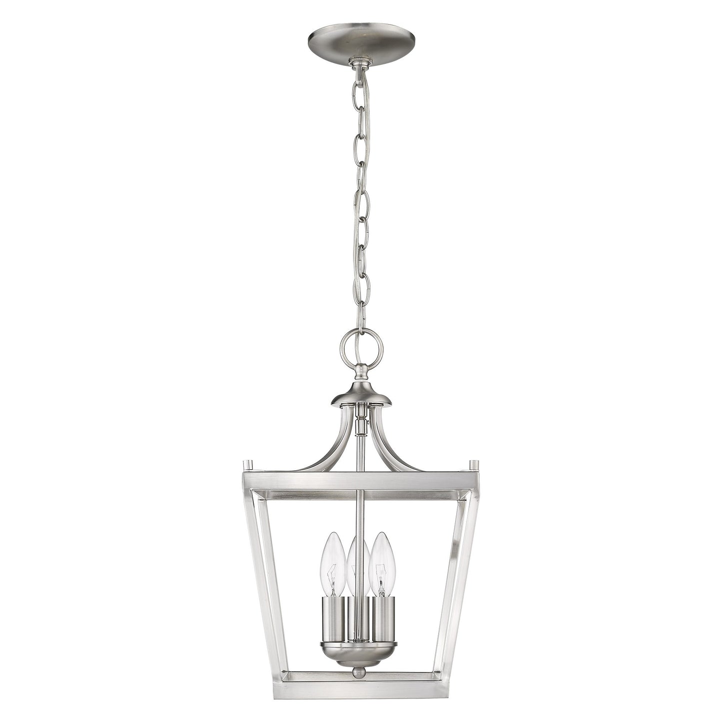 Vintage Silver Tapered Hanging Light