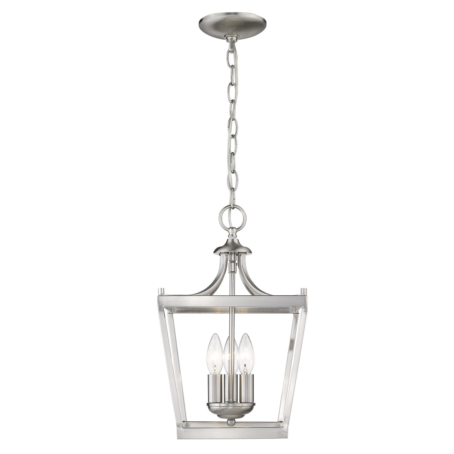 Vintage Silver Tapered Hanging Light