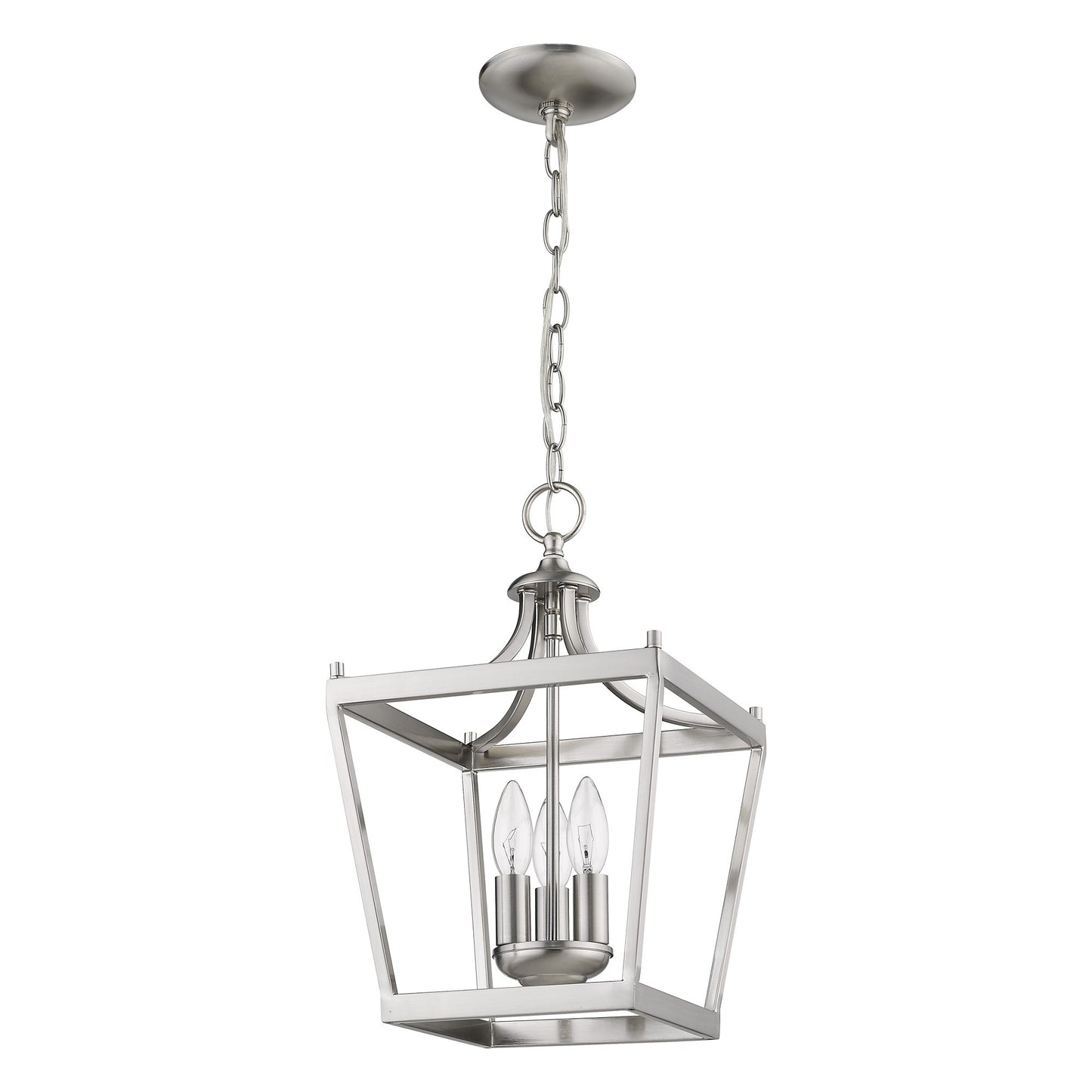 Vintage Silver Tapered Hanging Light
