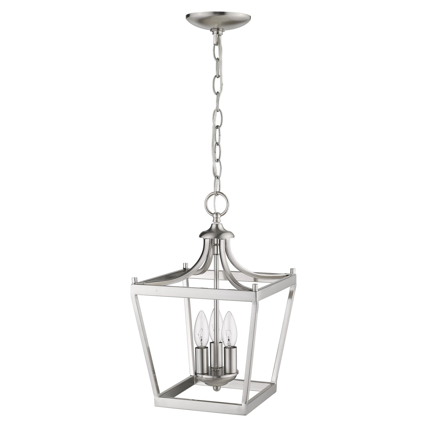 Vintage Silver Tapered Hanging Light