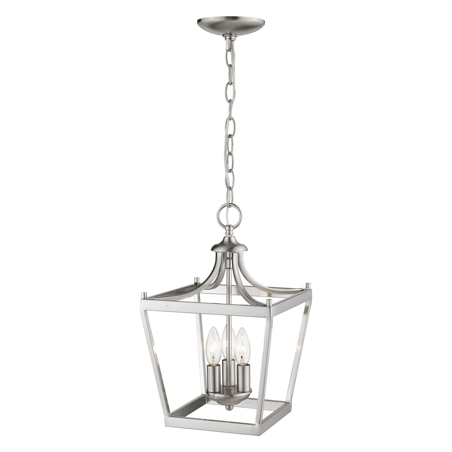 Vintage Silver Tapered Hanging Light