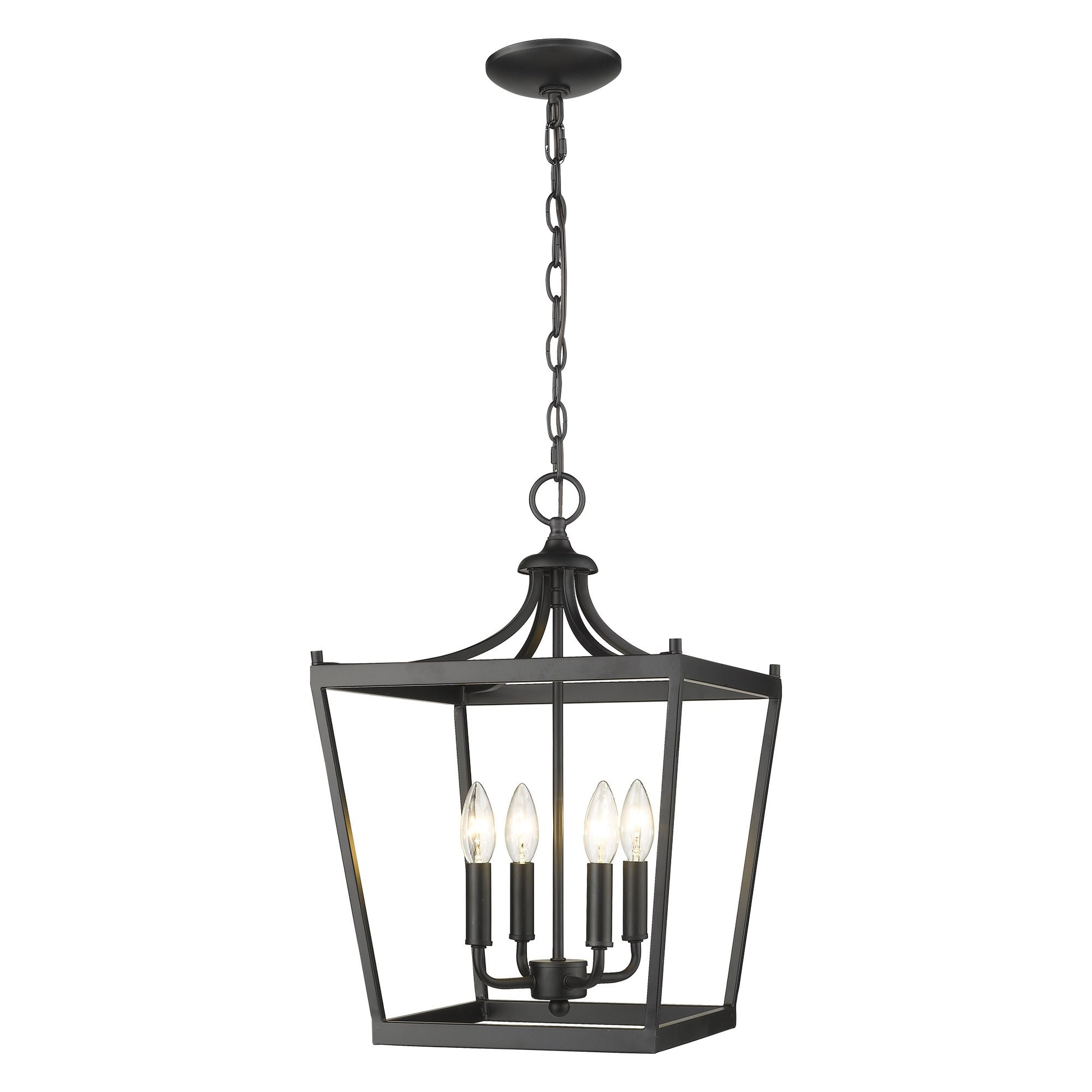 Black 4 Light Ceiling Light
