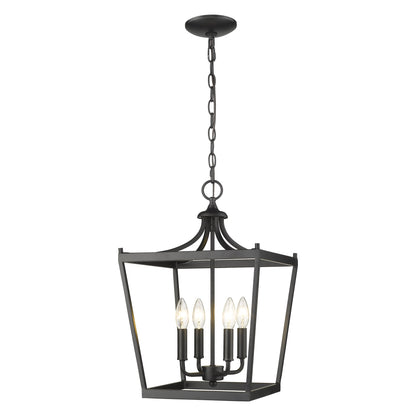 Black 4 Light Ceiling Light