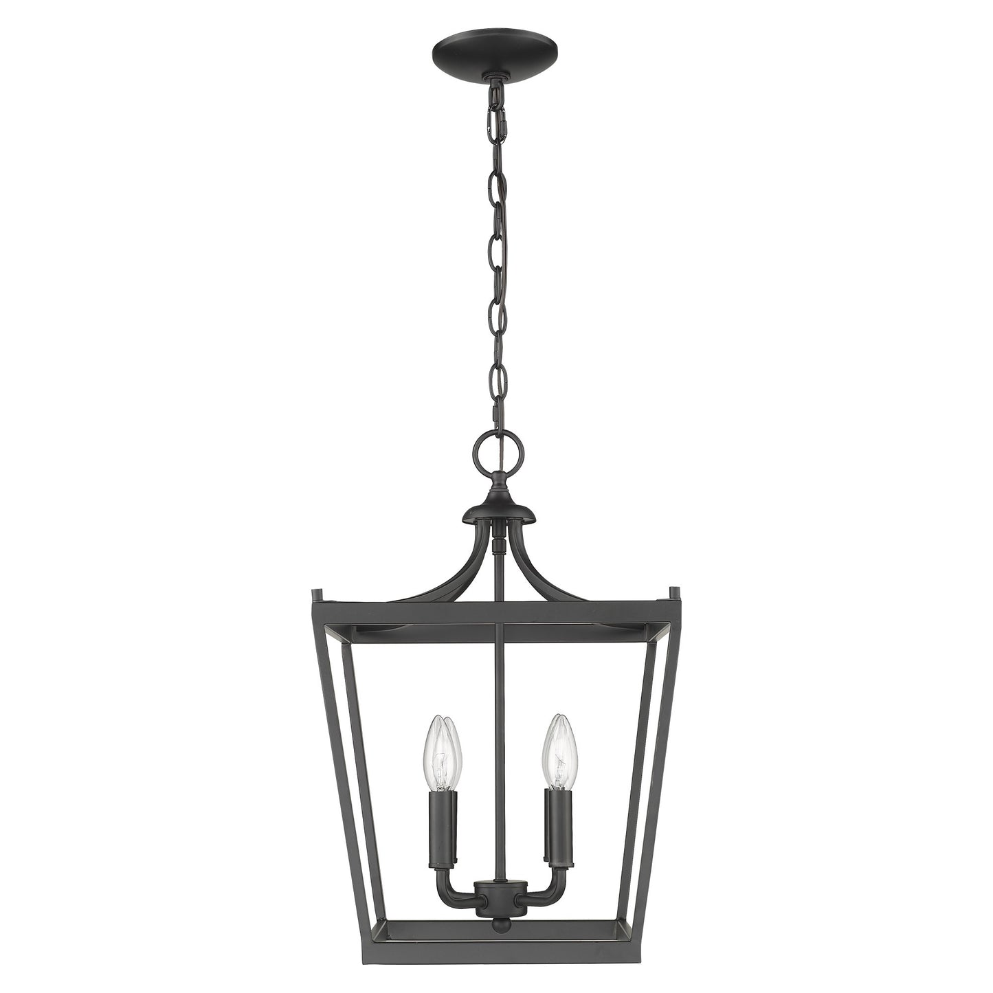 Black 4 Light Ceiling Light