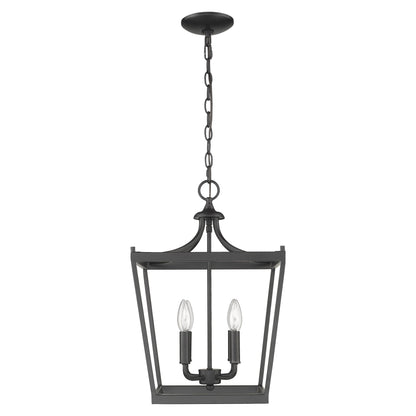 Black 4 Light Ceiling Light