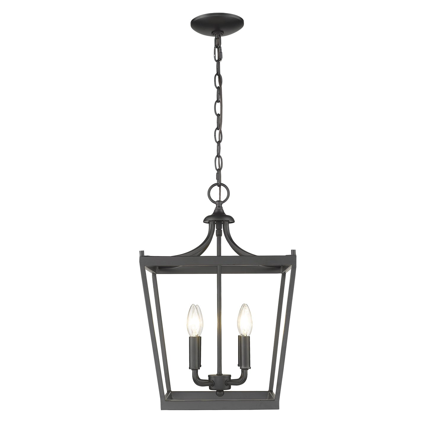 Black 4 Light Ceiling Light
