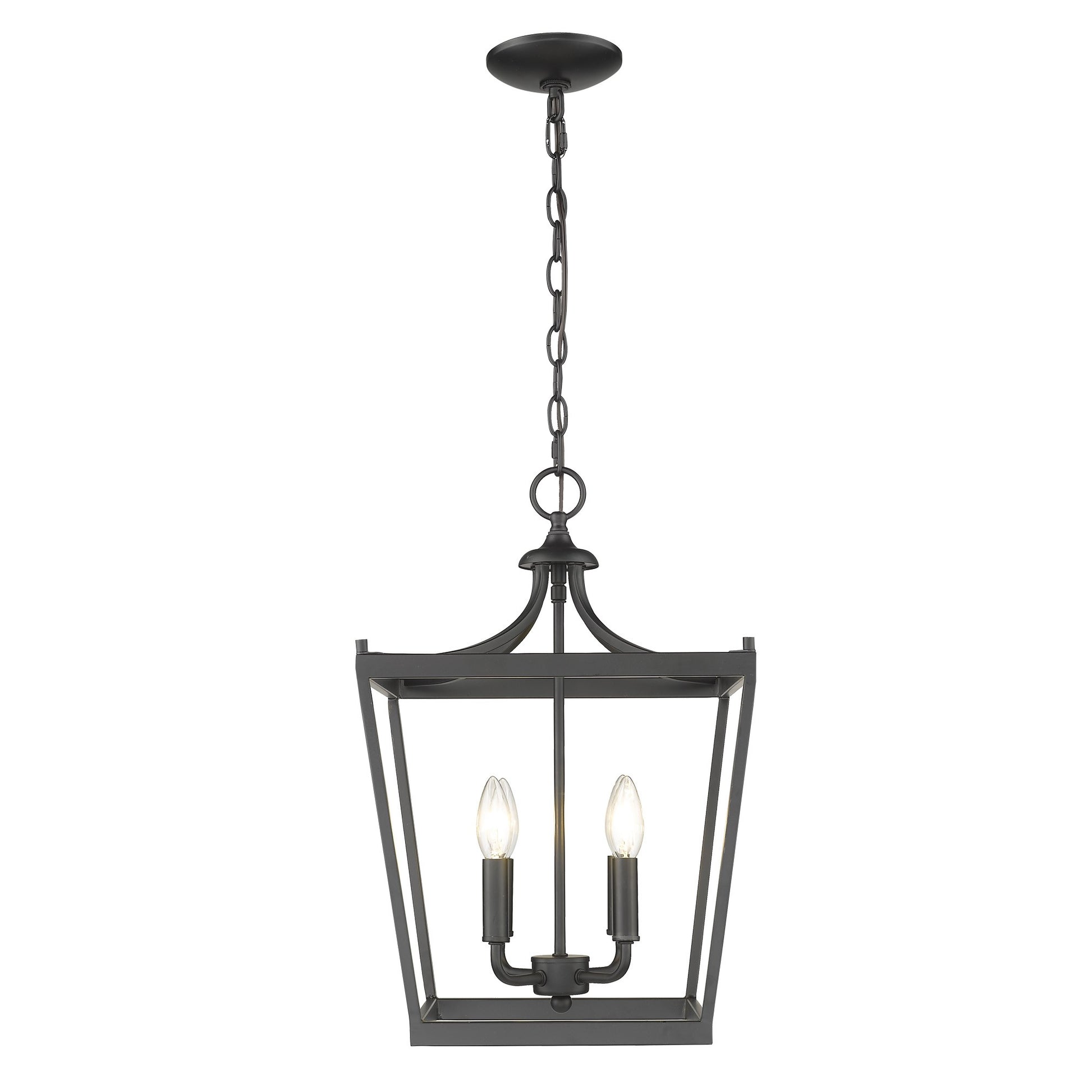 Black 4 Light Ceiling Light