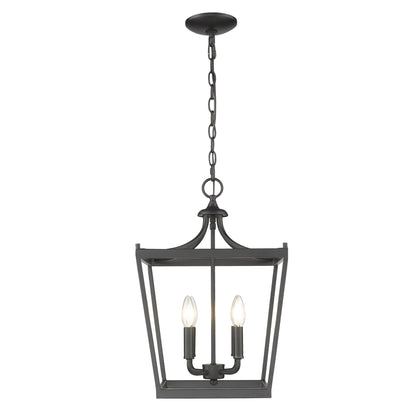 Black 4 Light Ceiling Light