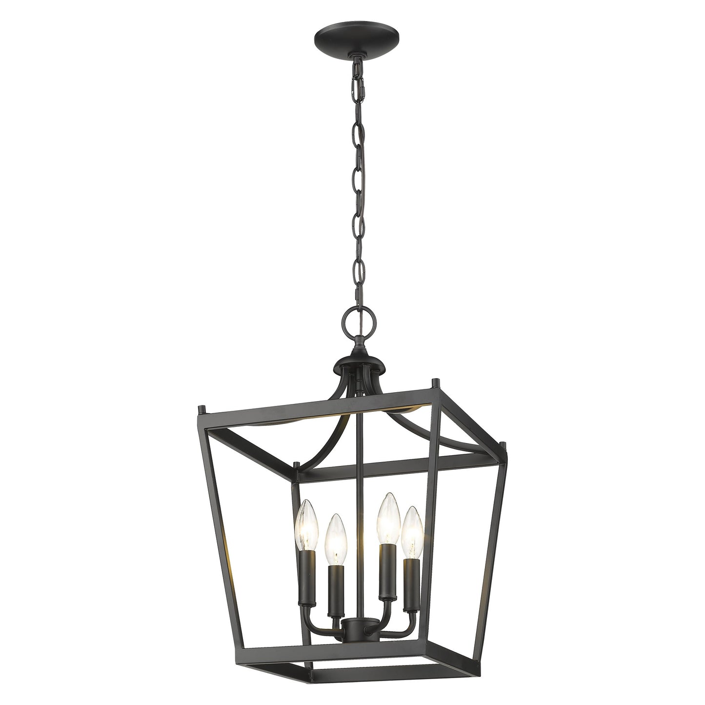 Black 4 Light Ceiling Light