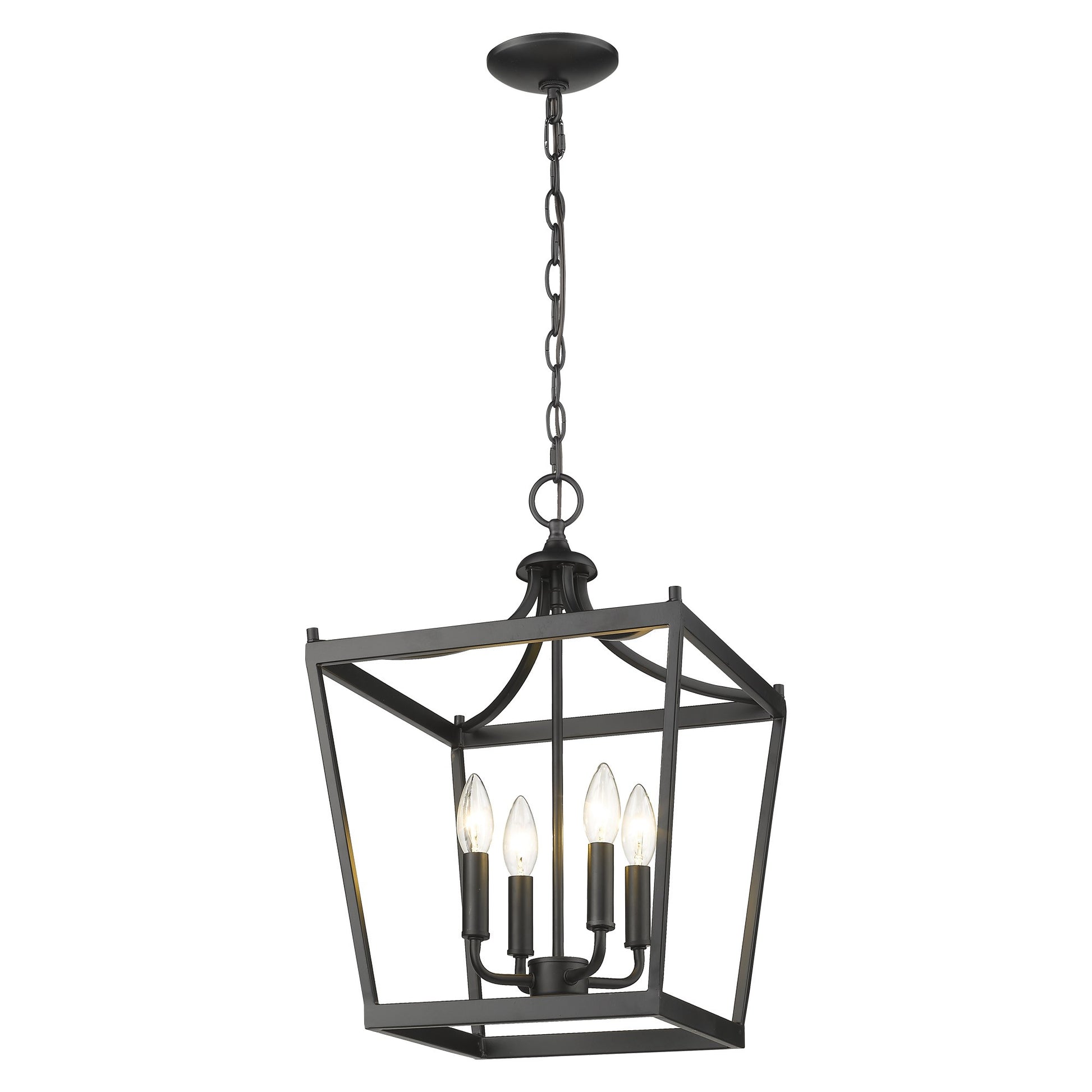 Black 4 Light Ceiling Light