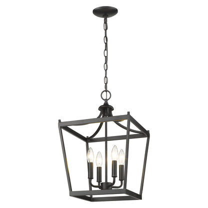 Black 4 Light Ceiling Light