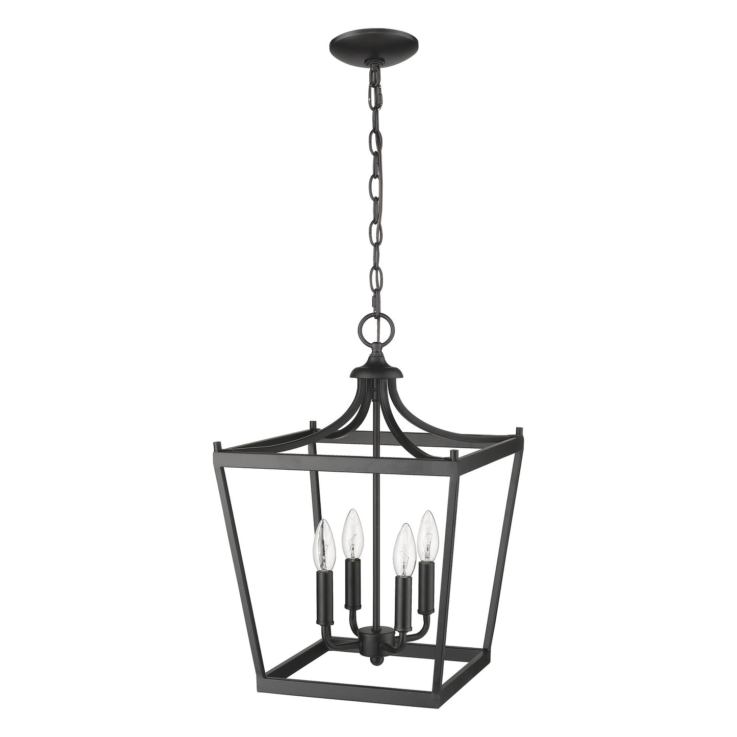 Black 4 Light Ceiling Light