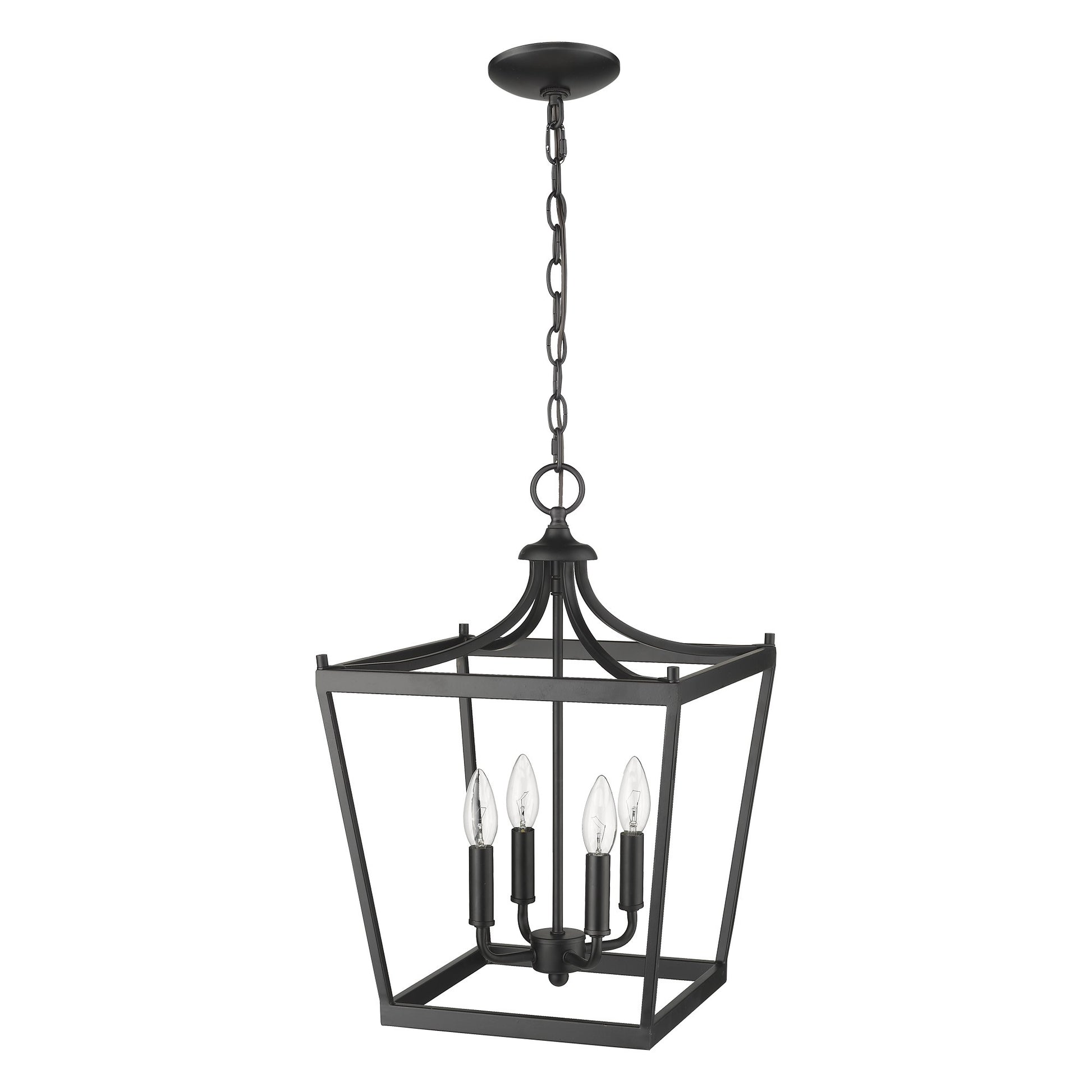 Black 4 Light Ceiling Light