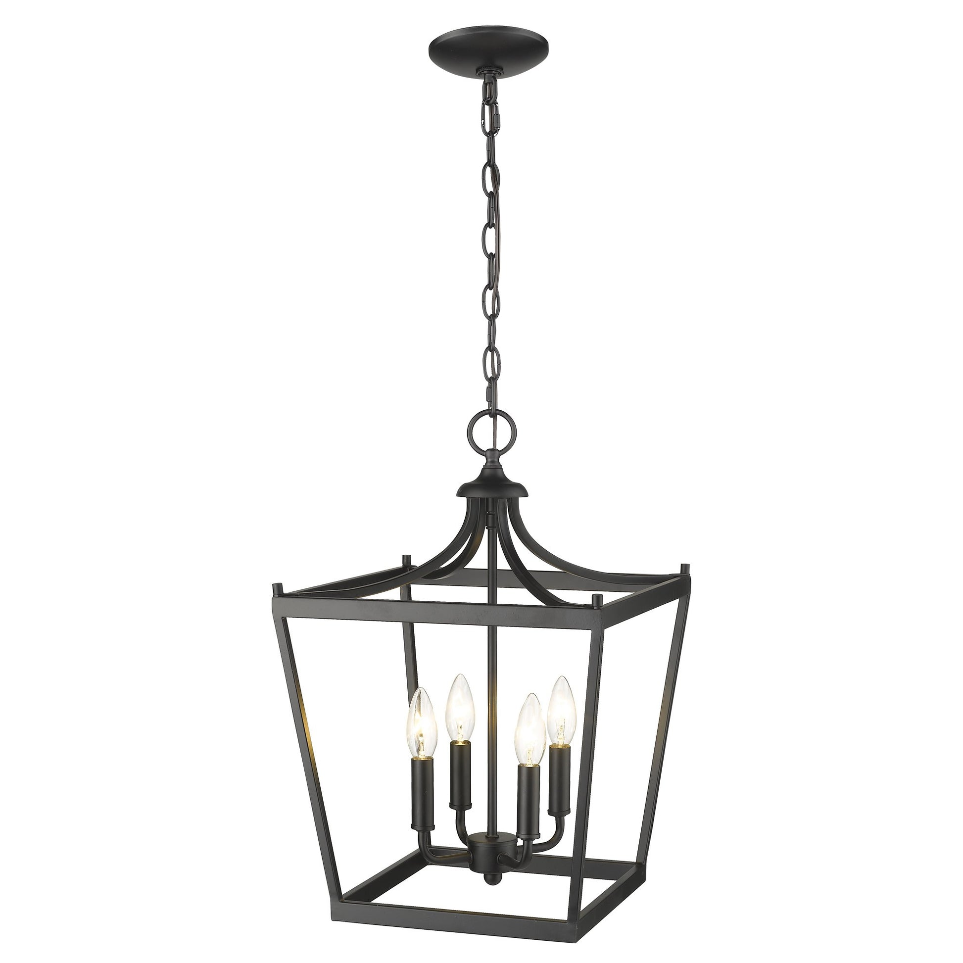 Black 4 Light Ceiling Light