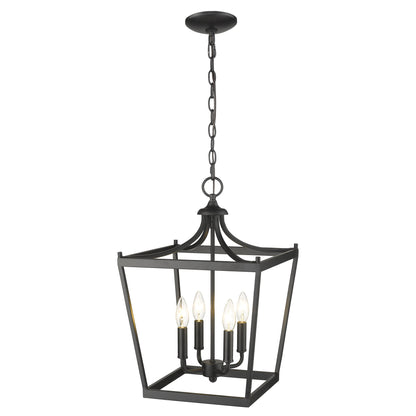 Black 4 Light Ceiling Light