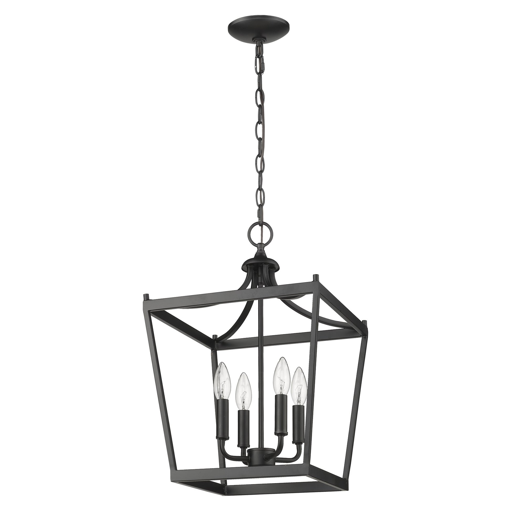 Black 4 Light Ceiling Light
