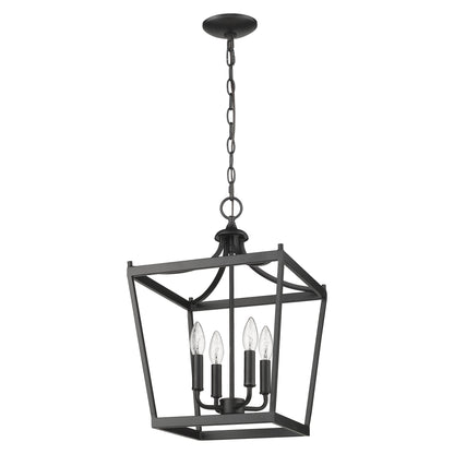 Black 4 Light Ceiling Light