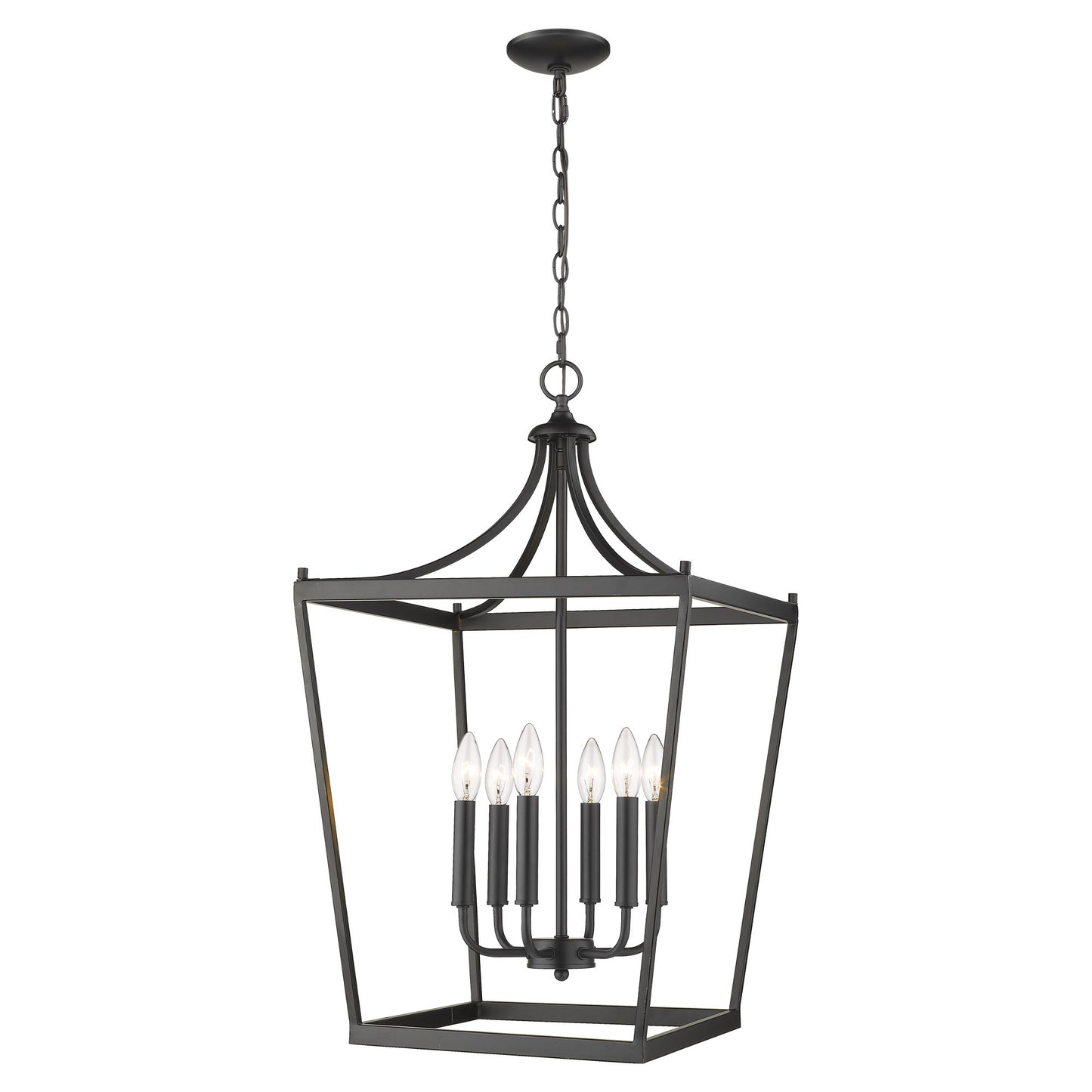 Brown 6 Light Ceiling Light