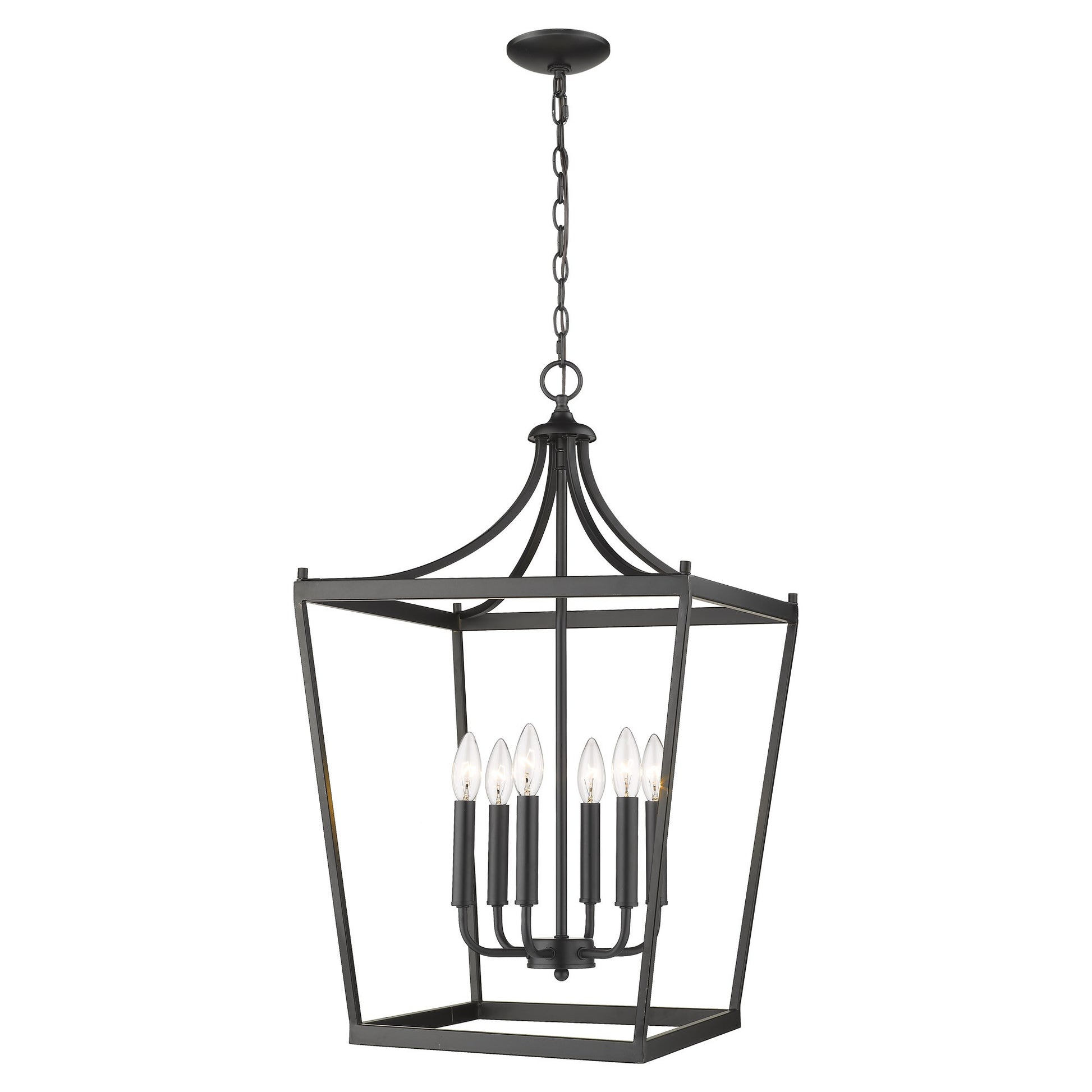 Brown 6 Light Ceiling Light