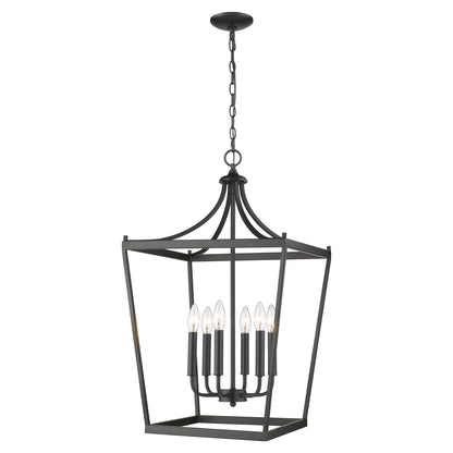 Brown 6 Light Ceiling Light