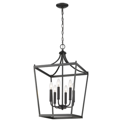 Brown 6 Light Ceiling Light