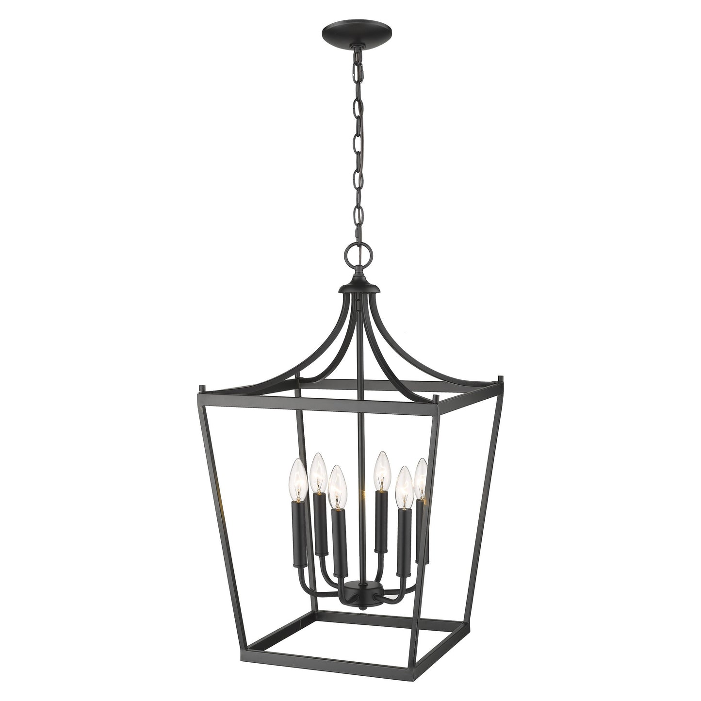 Brown 6 Light Ceiling Light