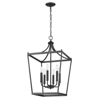 Brown 6 Light Ceiling Light