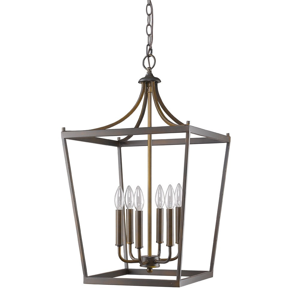 Weston Brown 6 Light Ceiling Light