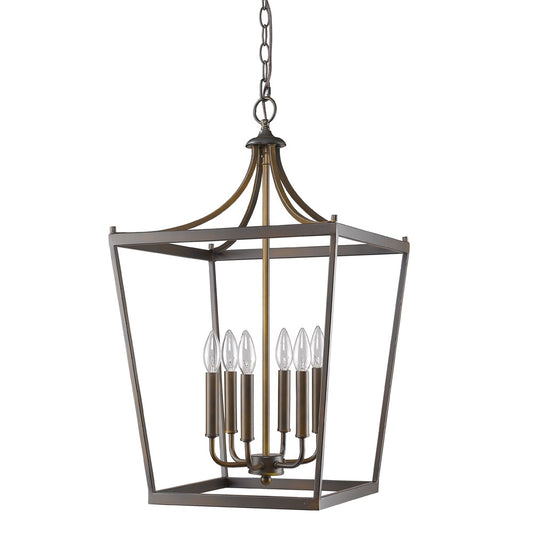 Weston Brown 6 Light Ceiling Light