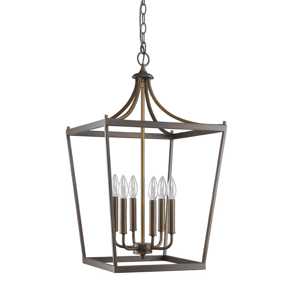 Brown 6 Light Ceiling Light