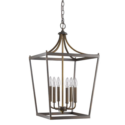 Brown 6 Light Ceiling Light