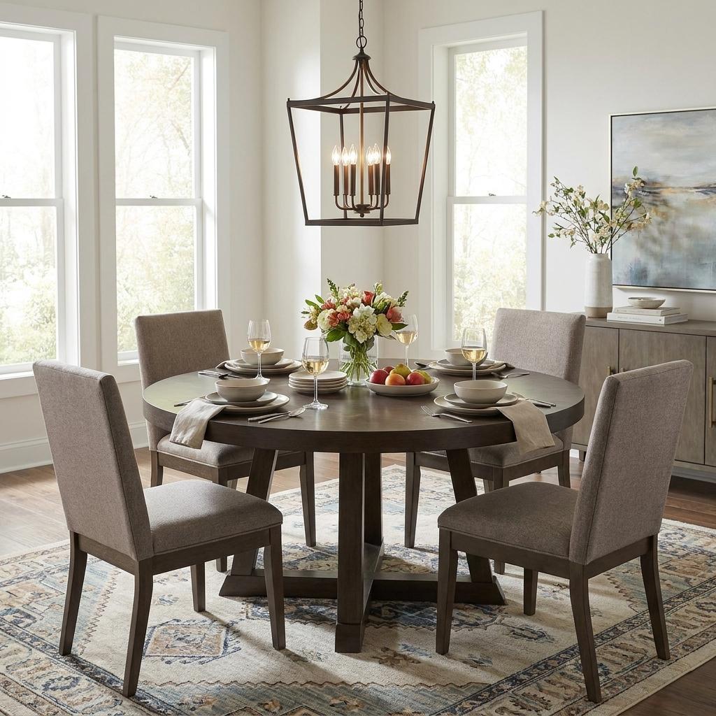 Brown 6 Light Ceiling Light