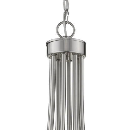 Silver Candle Style 8 Light Dimmable Chandelier