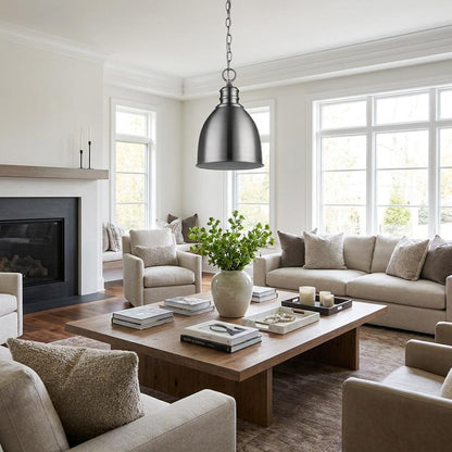 Minimalist Silver Pendant Hanging Light