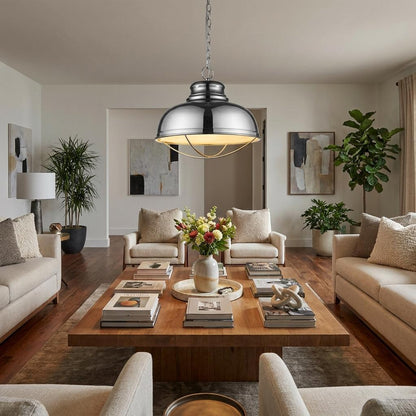 Ansen 1-Light Nickel Pendant