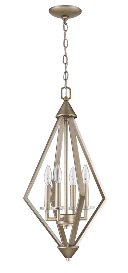 Easton 4-Light Washed Gold Pendant