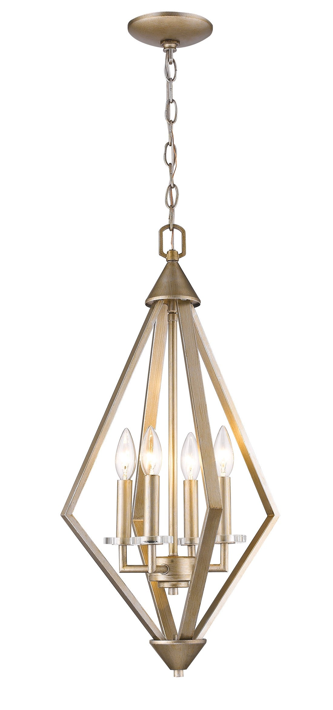 Easton 4-Light Washed Gold Pendant
