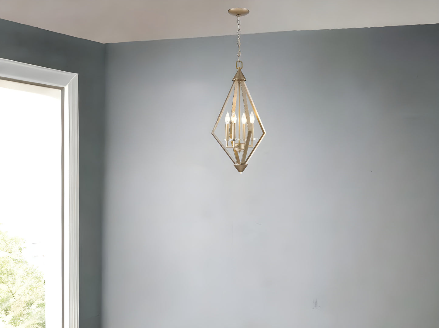 Easton 4-Light Washed Gold Pendant