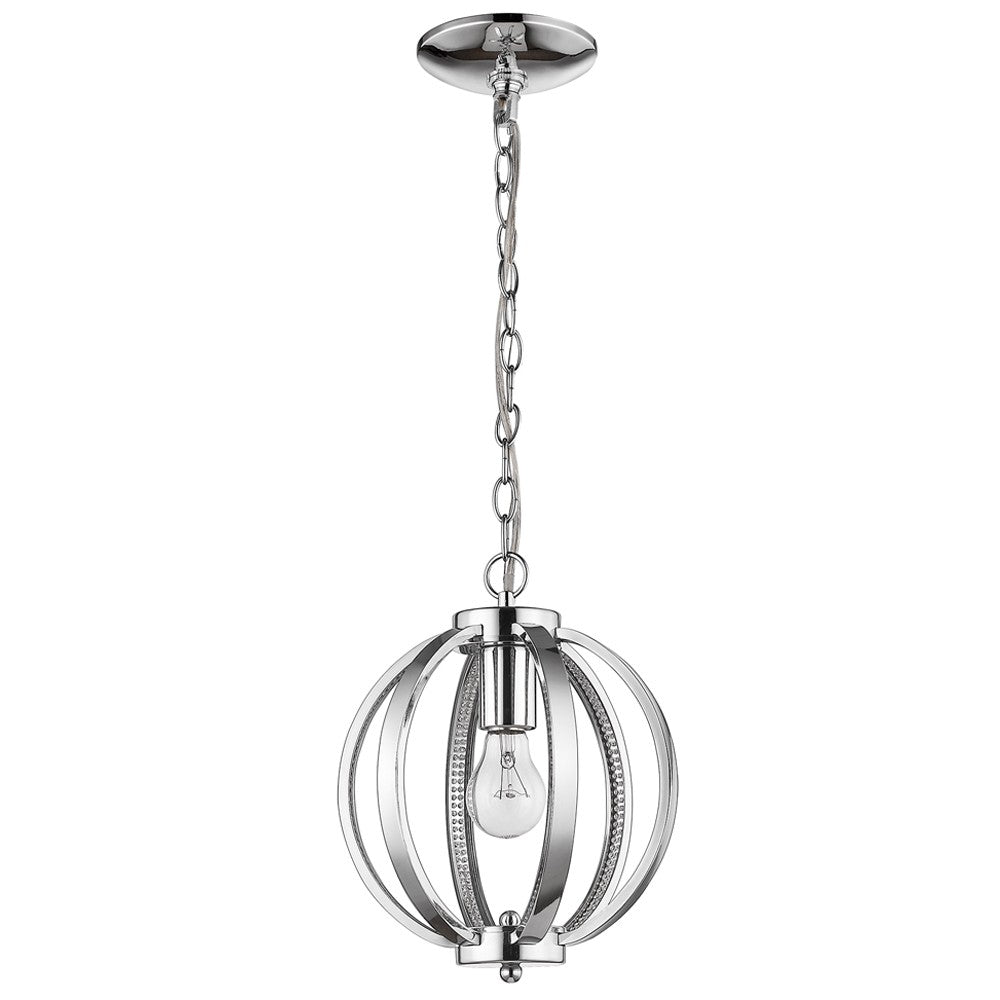 Nevaeh 1-Light Chrome Globe Pendant