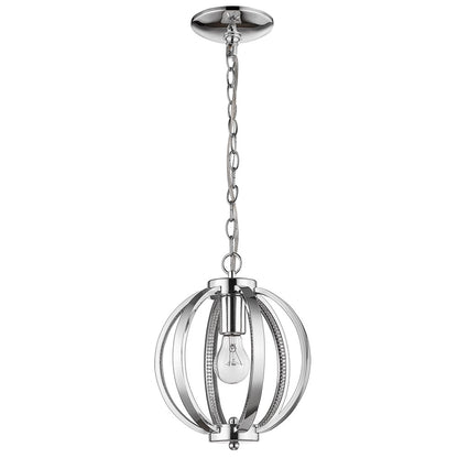 Nevaeh 1-Light Chrome Globe Pendant