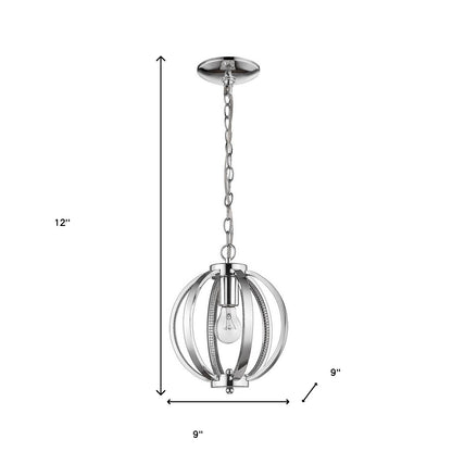Nevaeh 1-Light Chrome Globe Pendant