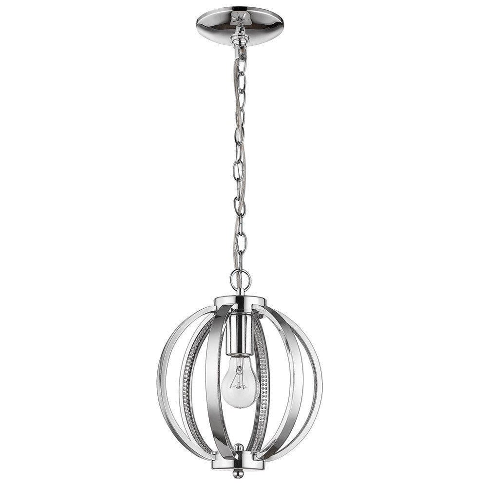 Nevaeh 1-Light Chrome Globe Pendant