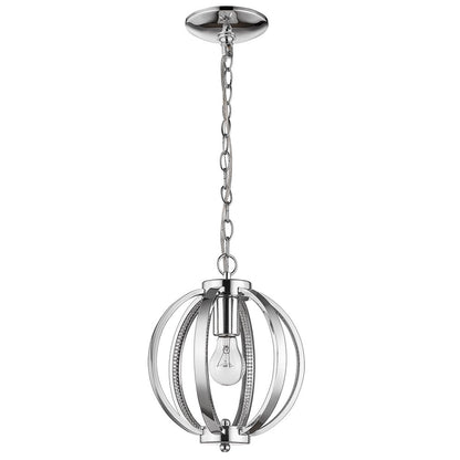 Nevaeh 1-Light Chrome Globe Pendant