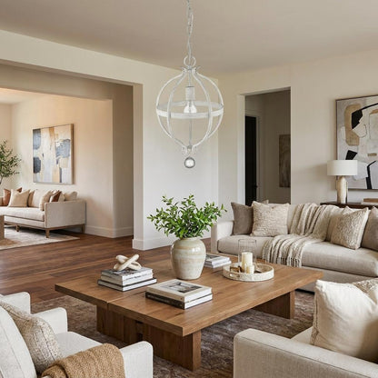 Callie 1-Light Country White Pendant