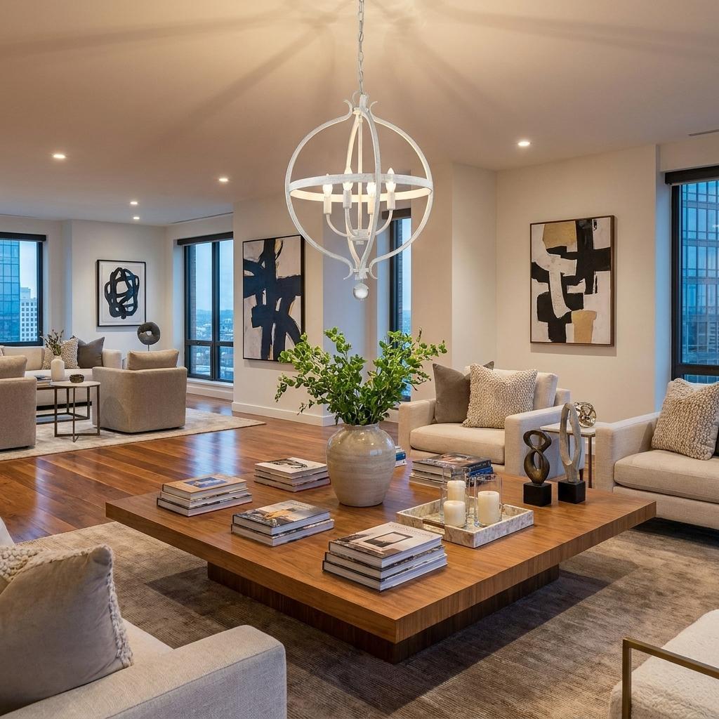 Callie 4-Light Country White Pendant