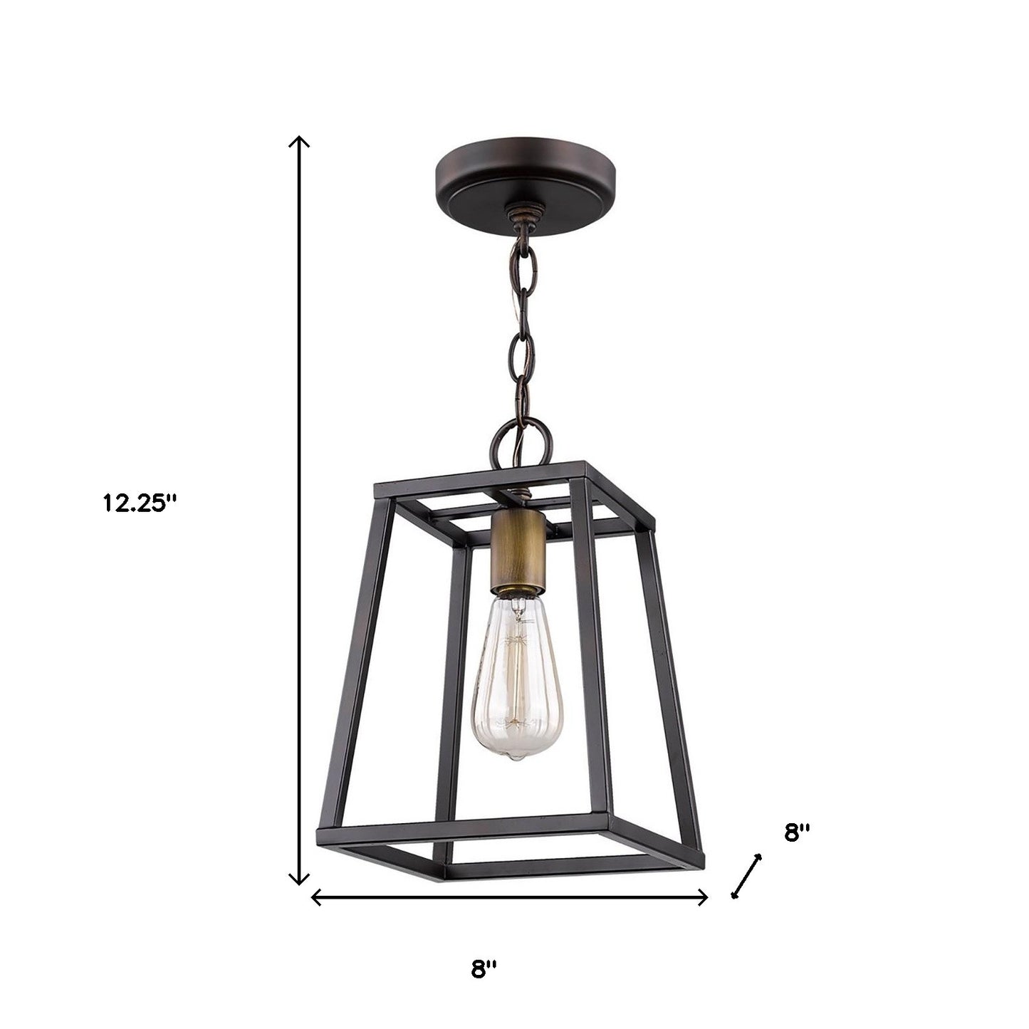 Antique Bronze Tapered Hanging Light