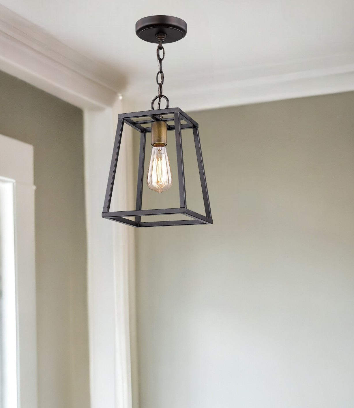 Antique Bronze Tapered Hanging Light